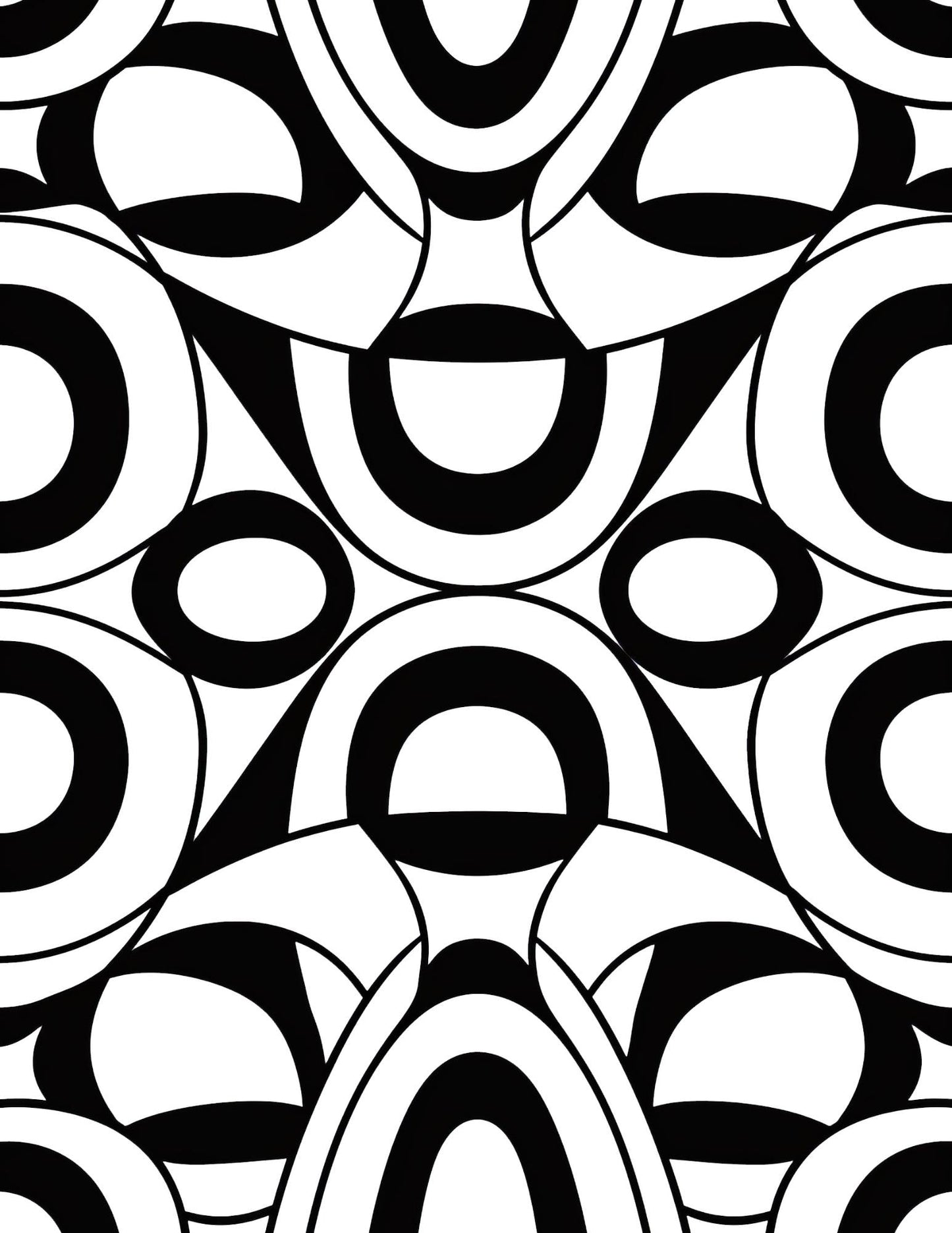 Groovy Coloring Book | 25-Page Canva Template with Retro & Psychedelic Designs | Funky, Wavy, and Abstract Coloring Pages | Digital Download - Social Canvas