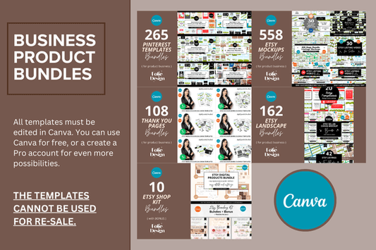 1000 Business Templates Bundle – Editable Canva Templates for Coaches & Entrepreneurs - Social Canvas