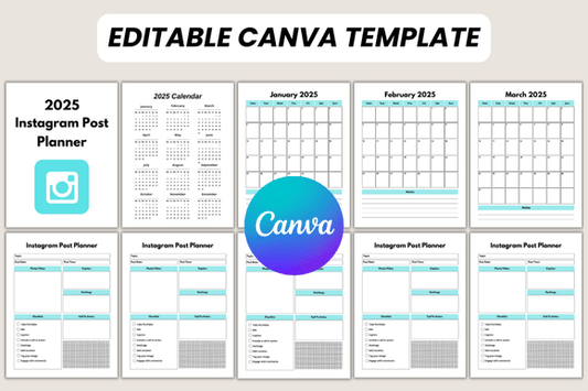 Canva Instagram Content Planner 2025 – Schedule & Plan Posts with Ease (MRR) - Social Canvas