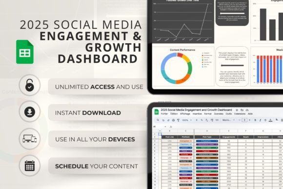 2025 Social Media Content Dashboard - Social Canvas