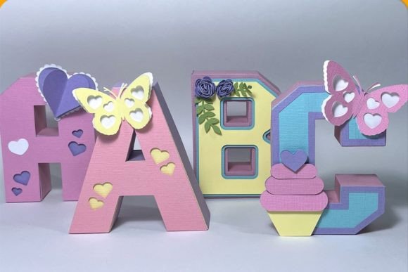 3D Letters Svg A-Z 0-9 - Social Canvas