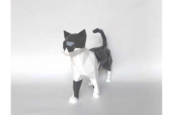 3D Papercraft Walking Cat - Social Canvas