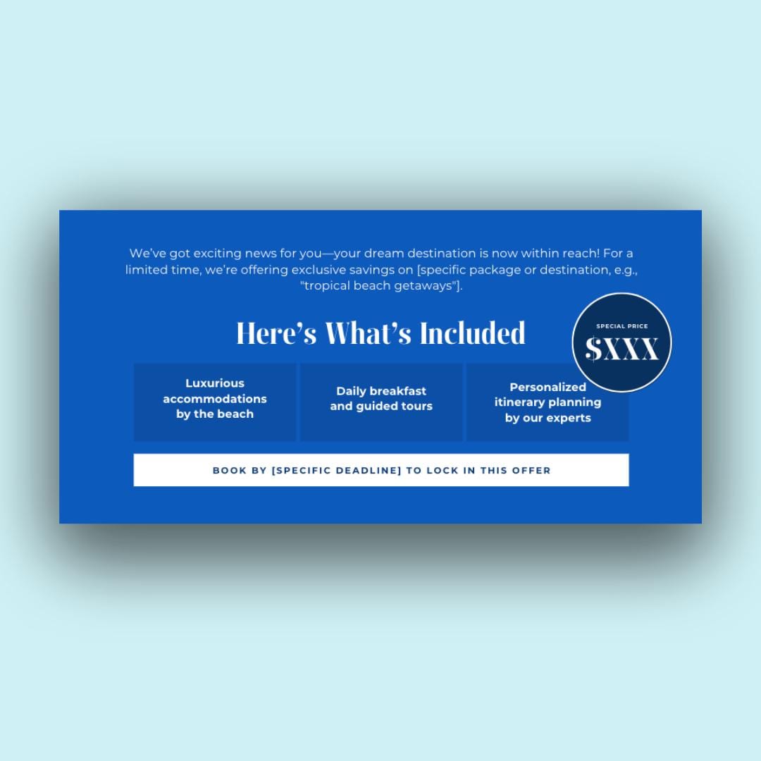 Travel Agency Email Template Pack | 24 High-Converting Sequences | Social Media Planner, Analytics Guide and 800 Faceless Videos - Social Canvas