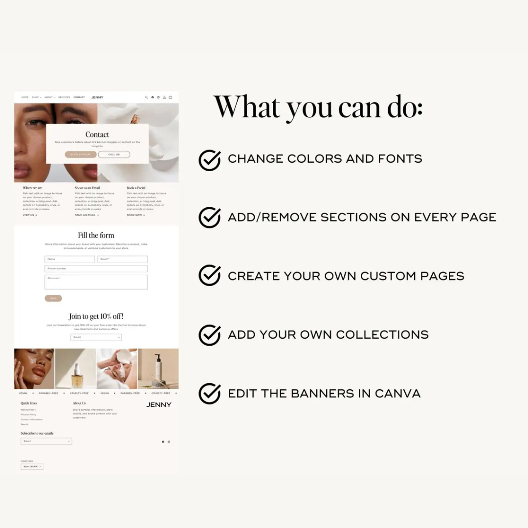 Luxury Shopify Theme – 'Jenny' Responsive Template for Fashion & Beauty Stores