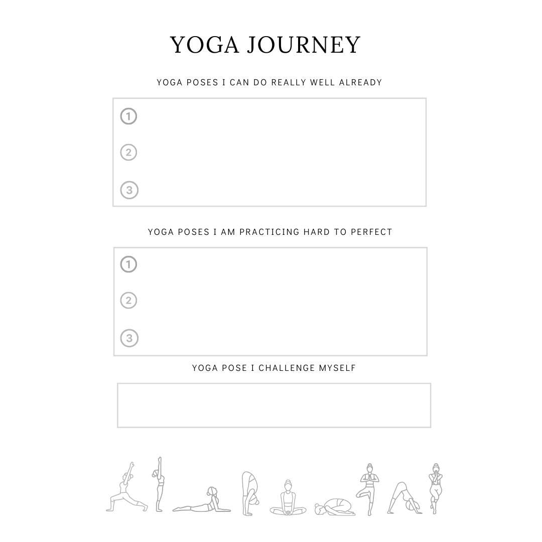 Yoga Journal Canva Template | Printable Yoga Planner | Yoga Practice Log | Meditation Tracker | Digital Download - Social Canvas