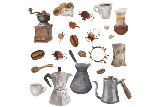 Watercolor Coffee Clipart Bundle – Cafe & Espresso Art PNGs (MRR) - Social Canvas