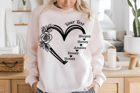 Heart Name SVG Pack – Personalized Cut Files for T-Shirts, Mugs & Gifts - Social Canvas