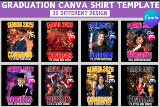 Graduation Bootleg Bundle – Editable Canva Templates for Shirts, Flyers & More - Social Canvas