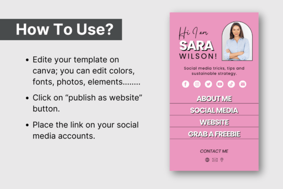 Instagram Link in Bio Canva Template (MRR) - Social Canvas