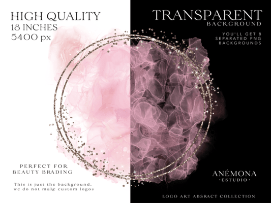 Pink Watercolor Logo Backgrounds – Soft & Feminine Branding Backdrops