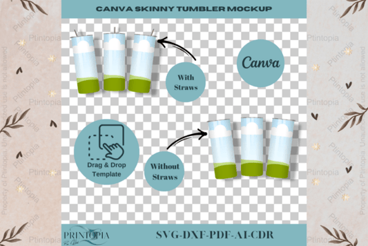 Skinny Tumbler Mockup - Social Canvas