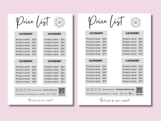 Small Business Sign Bundle – Editable Canva Templates for Shops & Market Displays - Social Canvas