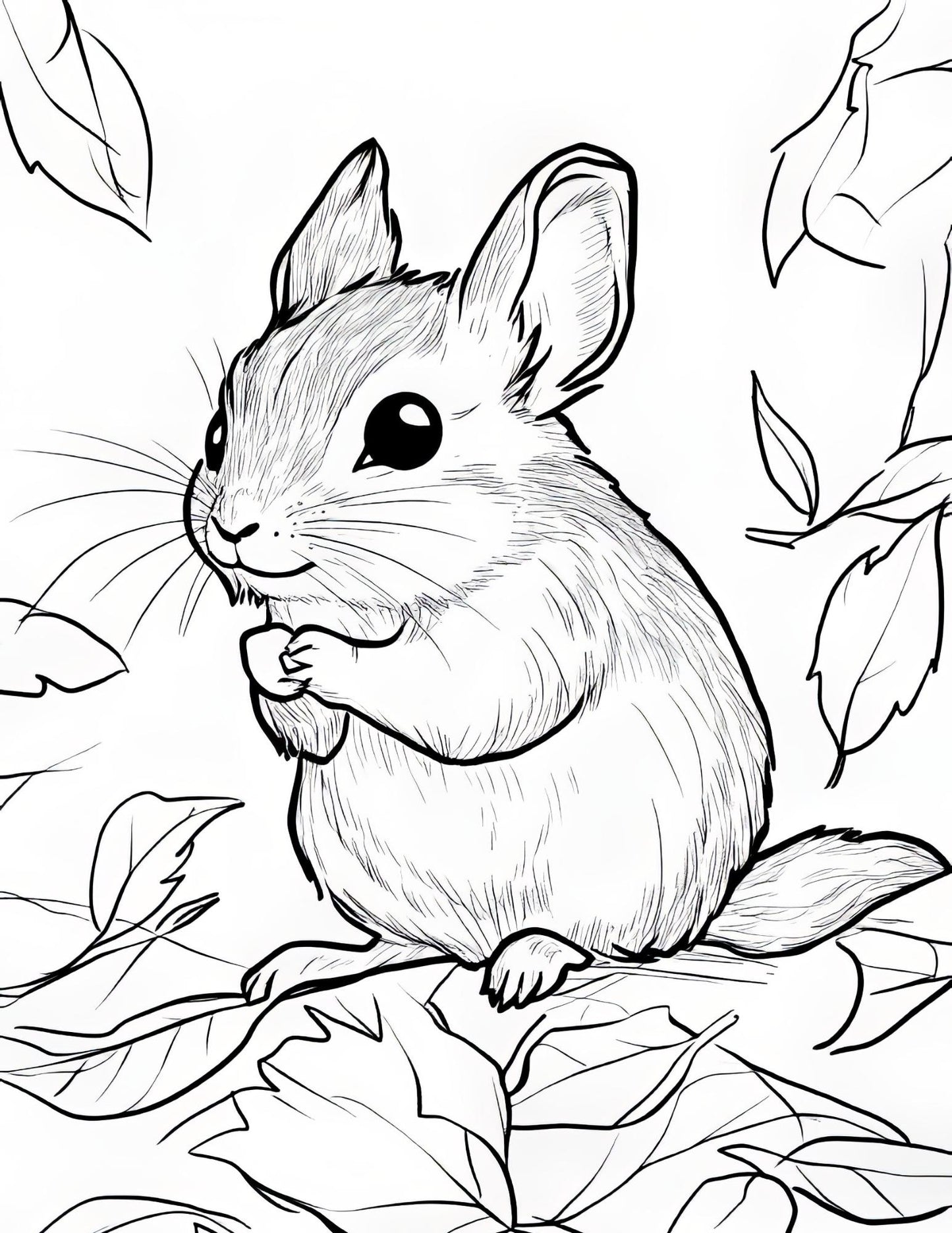 Autumn Animals Coloring Book | 25-Page Canva Template with Woodland Wildlife Designs | Fall-Themed Coloring Pages for All Ages - Social Canvas