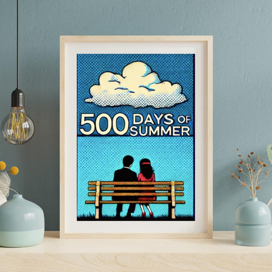 500 Days of Summer Style Pop Art Poster - Romantic Movie Wall Decor - Social Canvas