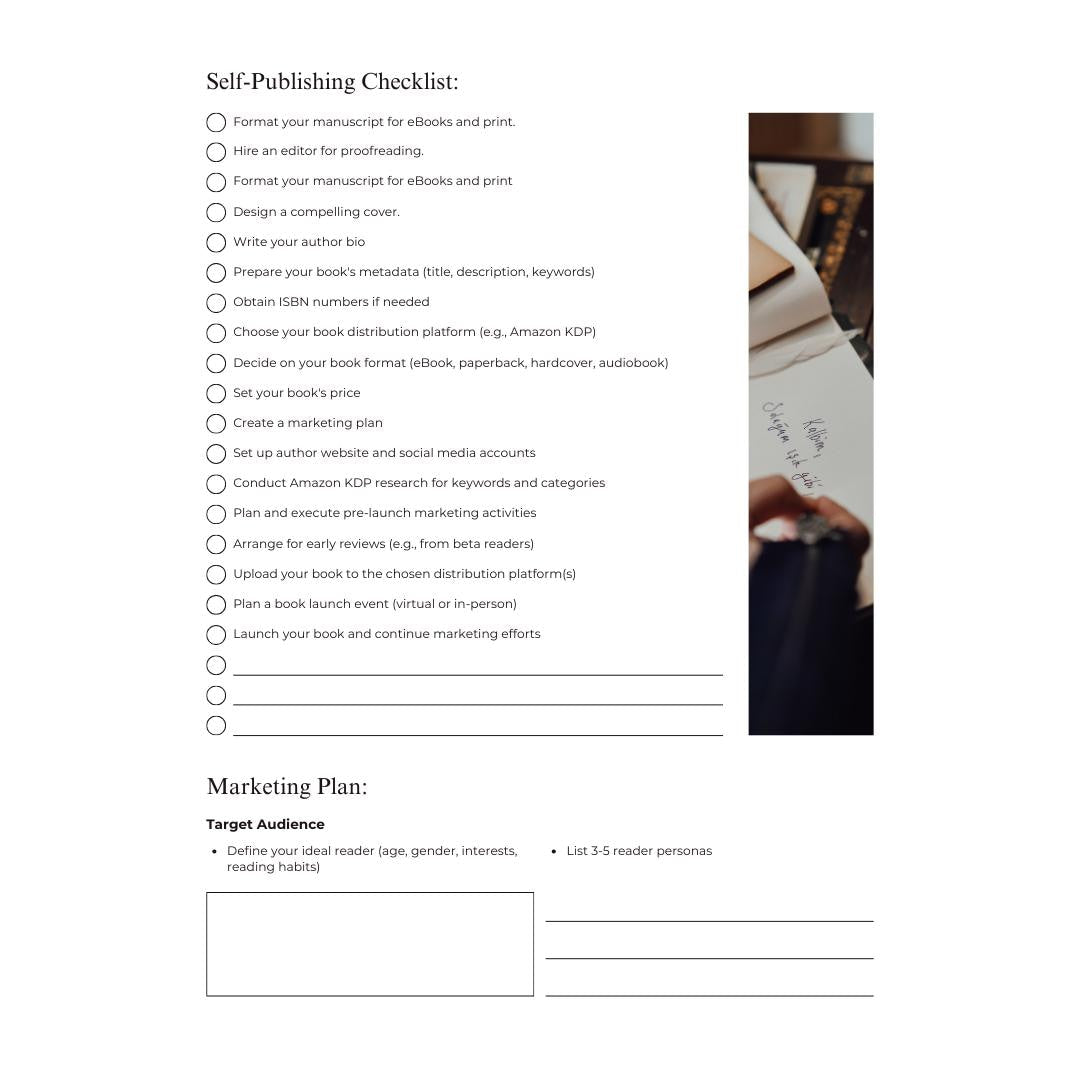 Digital Novel Writing Planner | Story Outline & Book Writing Organizer | Self-Publishing Workbook for Authors and Writers | Canva Template - Social Canvas