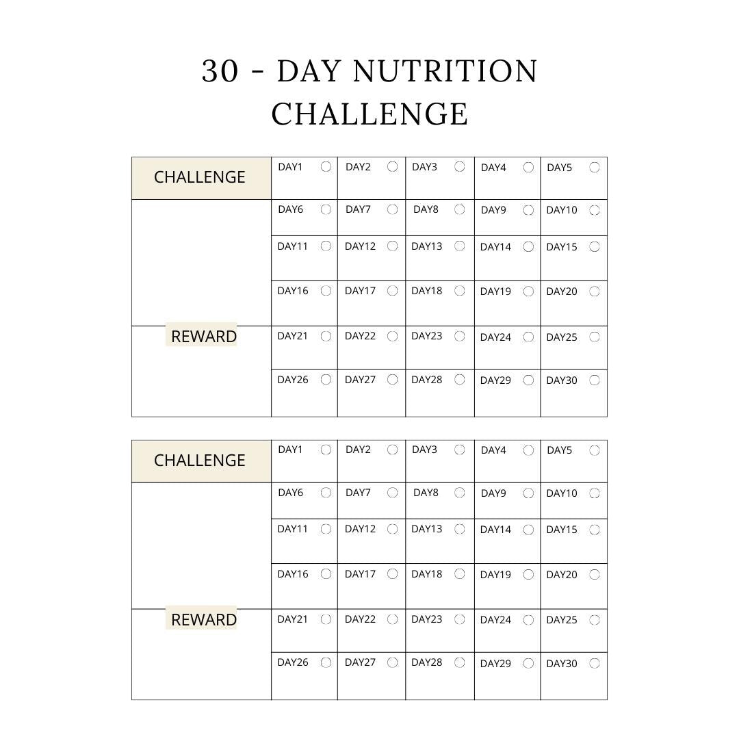 60-Page Nutrition Planner Canva Template | Printable Health Journal | Meal and Food Tracker | Wellness and Diet Planner | Digital Download - Social Canvas