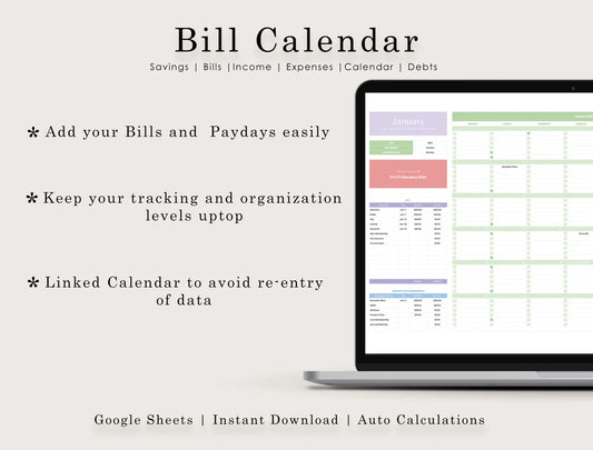Customizable Budget Planner (Google Sheets Template) (MRR) - Social Canvas