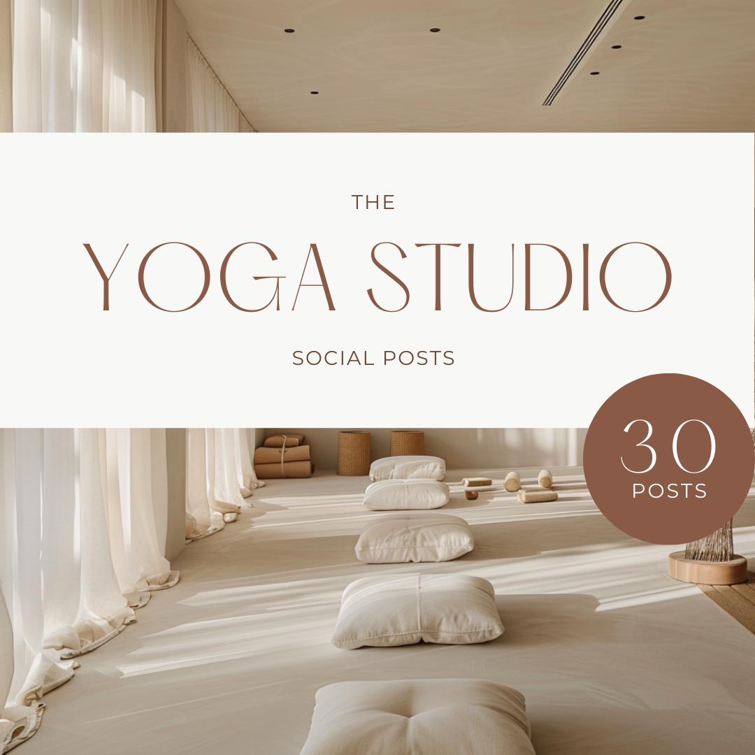 Yoga Studio Social Media Templates | Canva Marketing Kit for Instructors & Wellness Coaches - Social Canvas