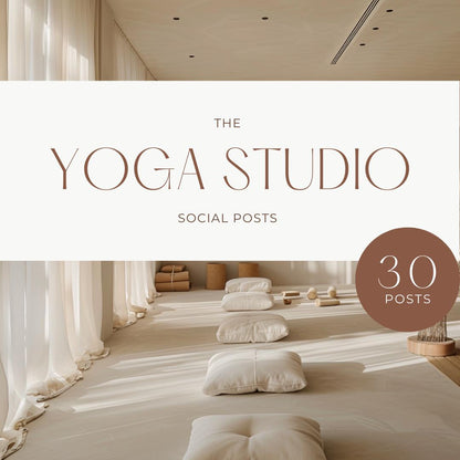 Yoga Studio Social Media Templates | Canva Marketing Kit for Instructors & Wellness Coaches - Social Canvas