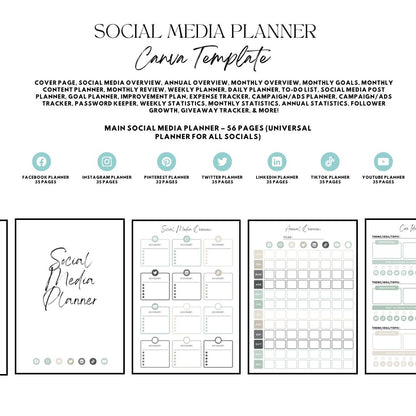 6 Dentist Instagram Post Templates | Social Media Planner and Analytics Guide | Canva Template Bundle for Dental Clinics & Oral Health Tips - Social Canvas