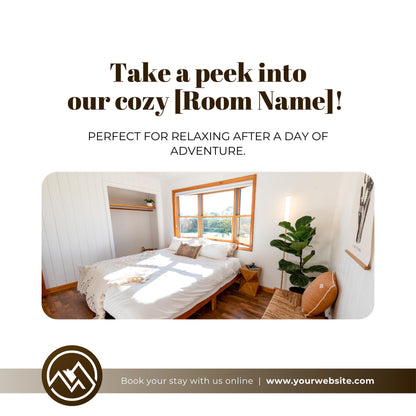 24 Vacation Rental Social Media Templates | Editable Canva Templates | Airbnb, Travel, and Hospitality Marketing | Instant Download - Social Canvas