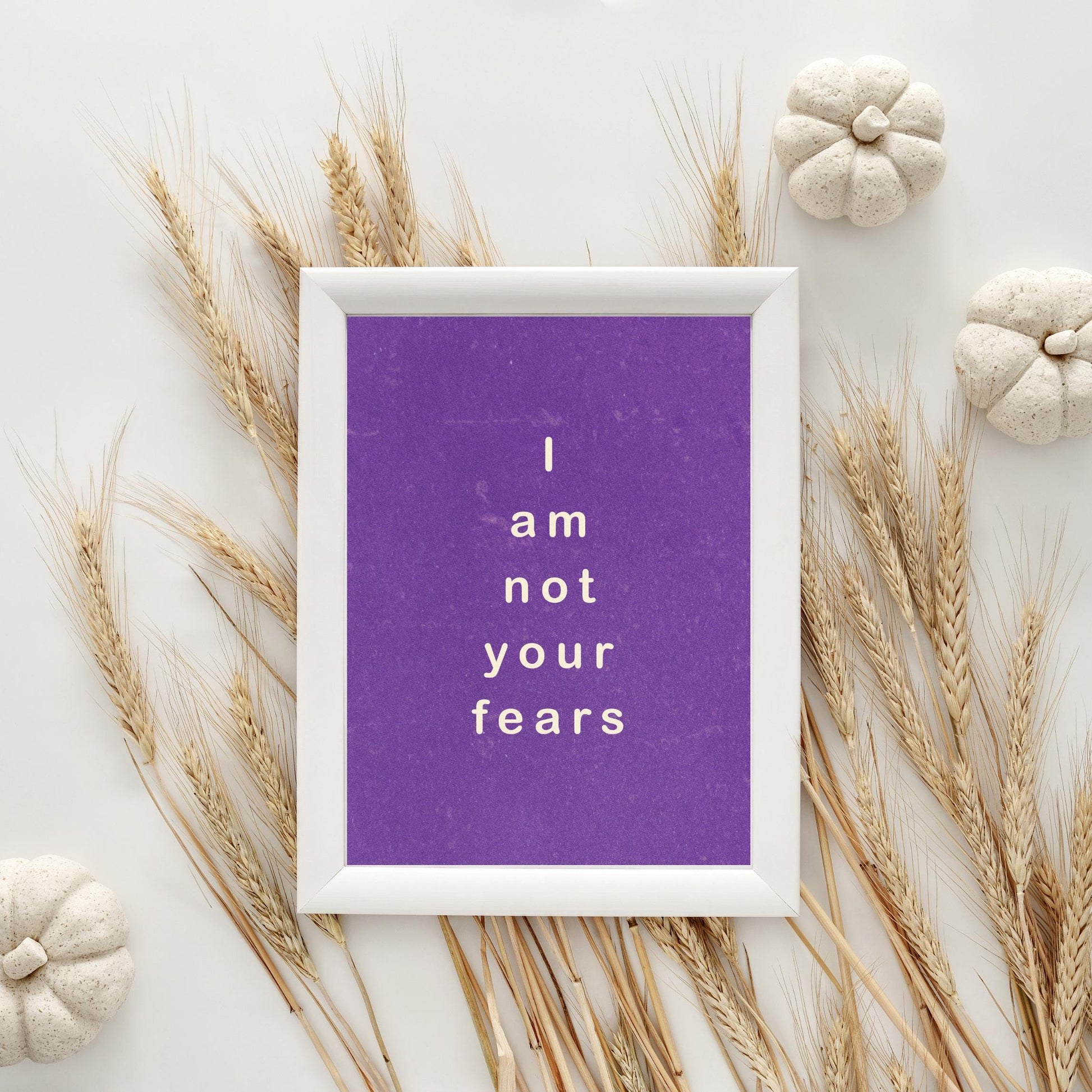 I Am Not Your Fears Motivational Poster - Poster Digital Download - Social Canvas