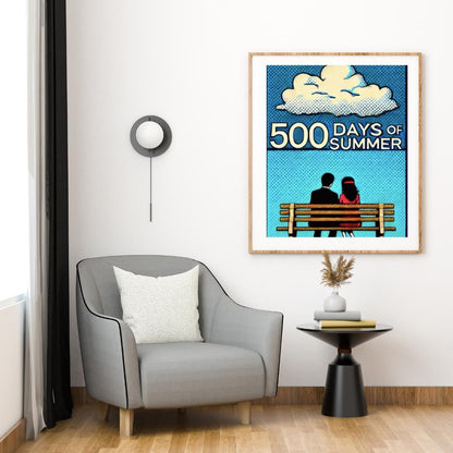 500 Days of Summer Style Pop Art Poster - Romantic Movie Wall Decor - Social Canvas