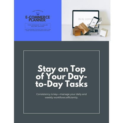 E-Commerce Business Planner | Digital Seller Organizer | Marketing & Inventory Tracker - Social Canvas