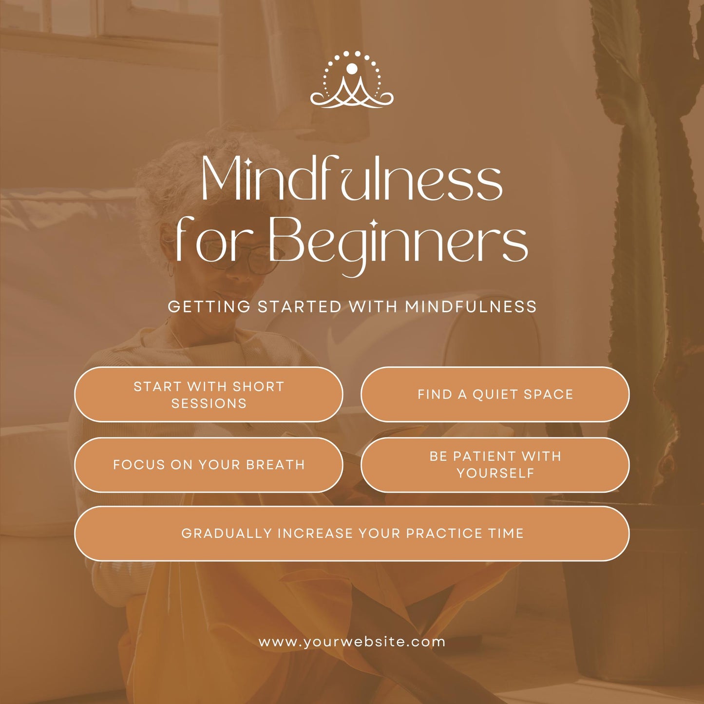 30 Mindfulness Coach Social Media Templates | Editable Canva Templates | Meditation, Self-Care & Wellness Instagram Posts | Instant Download - Social Canvas