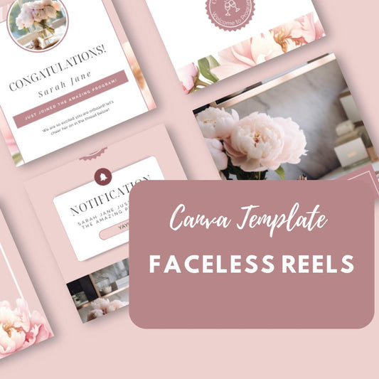 74 Faceless Reels Marketing Kit | Canva Templates for Instagram Reels & TikTok | Social Media Growth - Social Canvas
