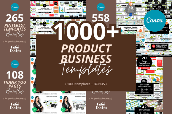 1000 Business Templates Bundle – Editable Canva Templates for Coaches & Entrepreneurs - Social Canvas