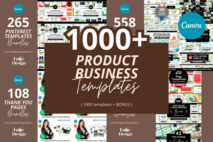1000 Business Templates Bundle – Editable Canva Templates for Coaches & Entrepreneurs - Social Canvas
