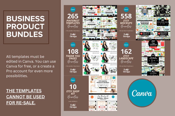 1000 Business Templates Bundle – Editable Canva Templates for Coaches & Entrepreneurs - Social Canvas