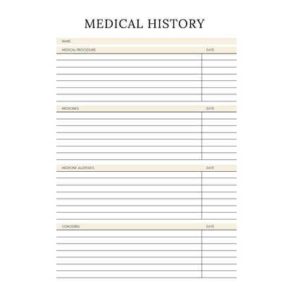 Medical Planner Canva Template | Printable Health Tracker | Doctor Appointment and Medication Log | Wellness and Symptom Journal - Social Canvas