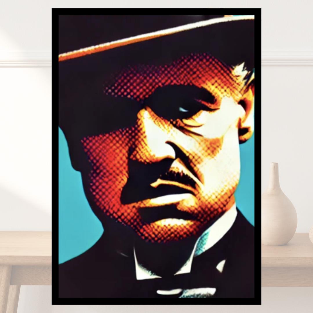 The Godfather Pop Art Poster - Classic Movie Icon Wall Art Decor - Social Canvas