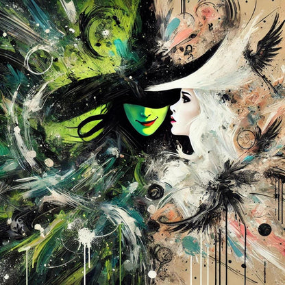 Wicked and Wizard of OZ Inspired 30 Original Artwork Without Watermark | PNG Digital Download | Witch Themed Artwork for Crafts & Design - Social Canvas