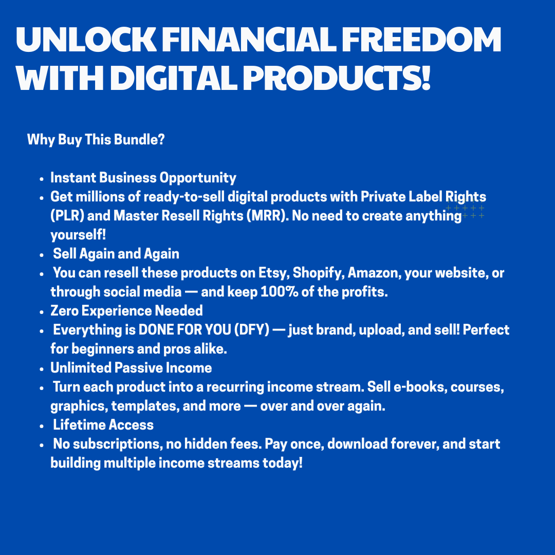 Massive DFY Digital Products Vault – Millions of PLR/MRR Files to Build & Sell Instantly - Social Canvas