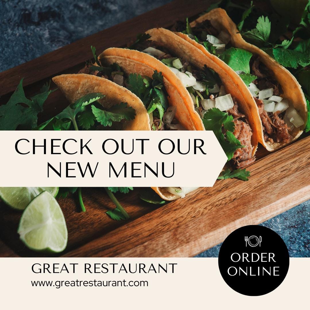 Food Service Social Media Canva Templates | Restaurant, Café & Food Delivery | Social Media Planner, Analytics Guide | 800 Faceless Videos - Social Canvas