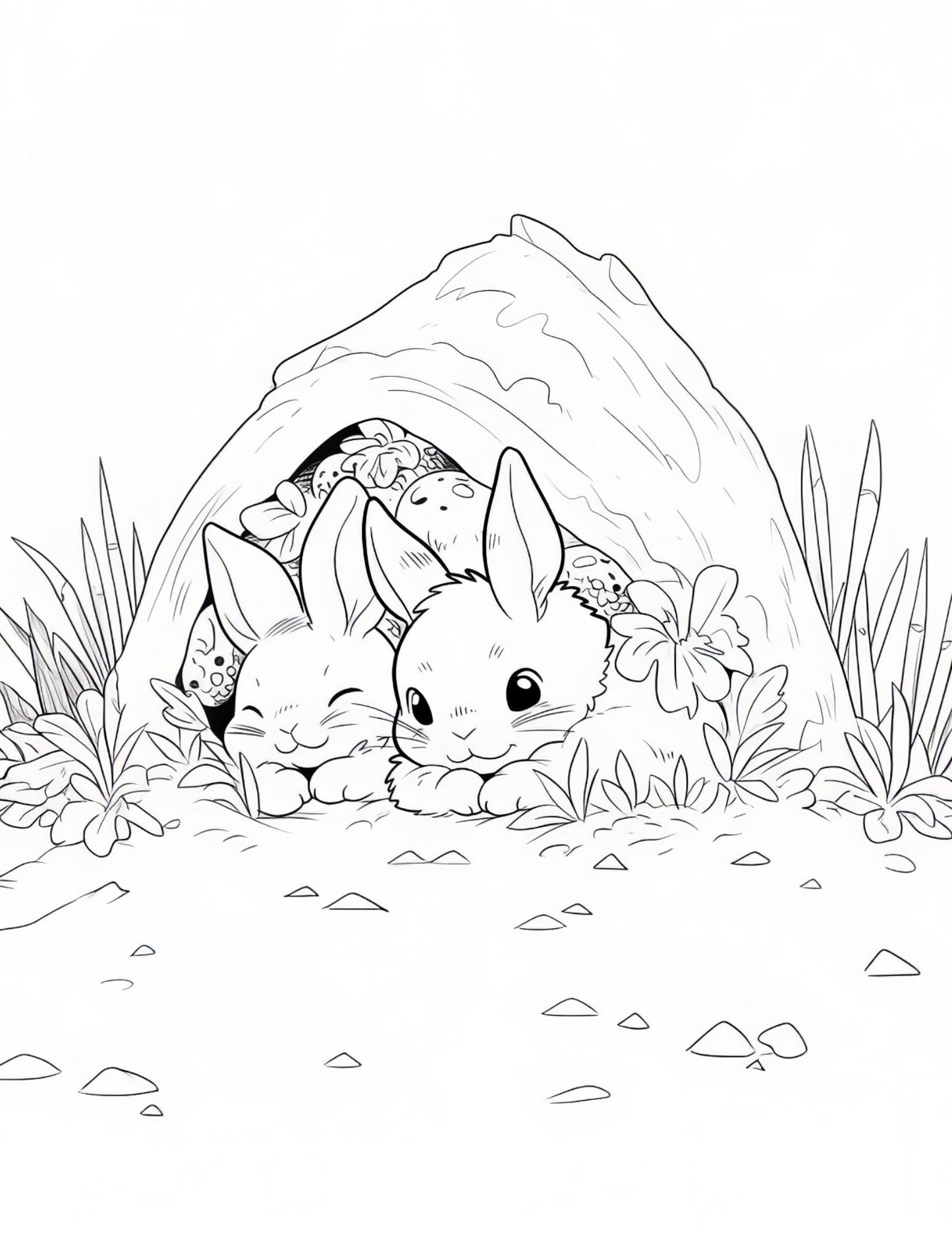 Cozy Animal Coloring Book | 25-Page Canva Template for Kids & Adults | Adorable Animal-Themed Coloring Pages | Digital Download - Social Canvas