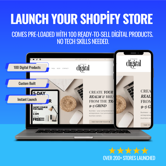 100 Digital Products + Custom Built Store **LIMITED OFFER**