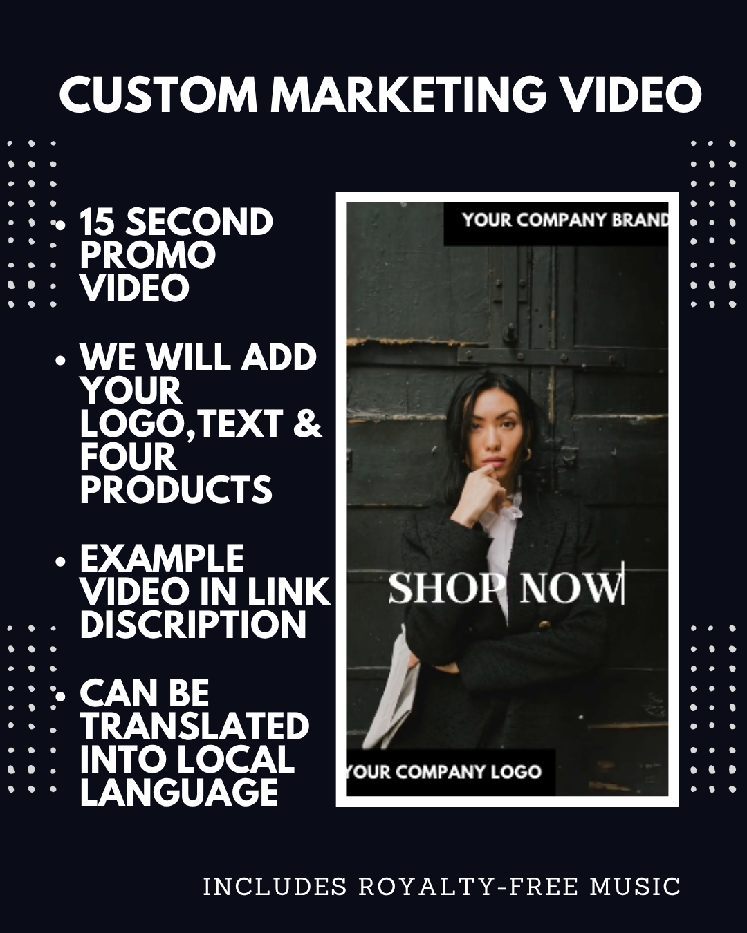 15 Second | Product Showcase Video | Custom-Made For You | 15-Second Sale Promo for Social Media | Include Product Images and Videos | Social Media