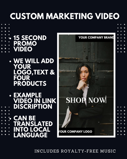15 Second | Product Showcase Video | Custom-Made For You | 15-Second Sale Promo for Social Media | Include Product Images and Videos | Social Media