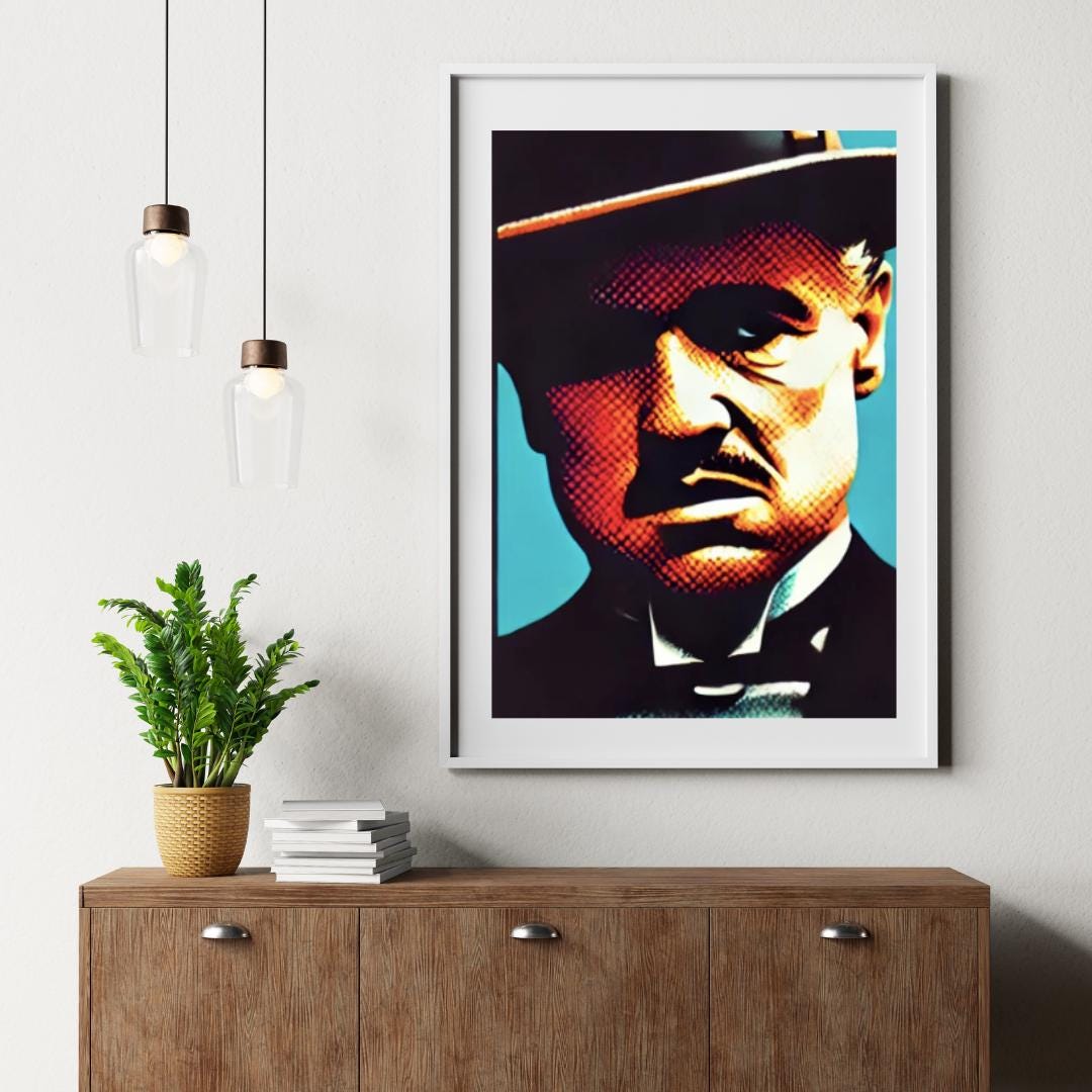The Godfather Pop Art Poster - Classic Movie Icon Wall Art Decor - Social Canvas