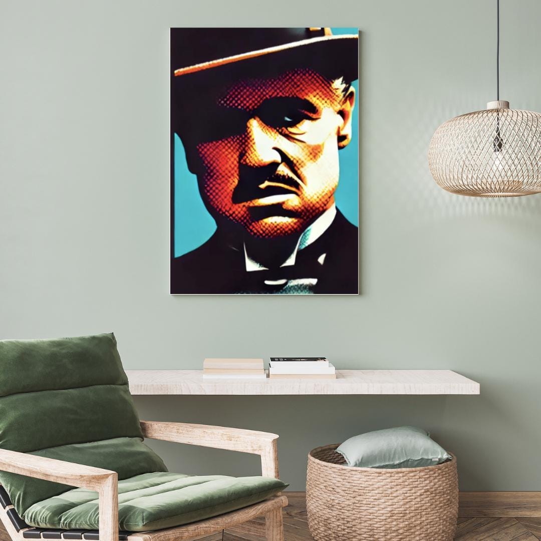 The Godfather Pop Art Poster - Classic Movie Icon Wall Art Decor - Social Canvas