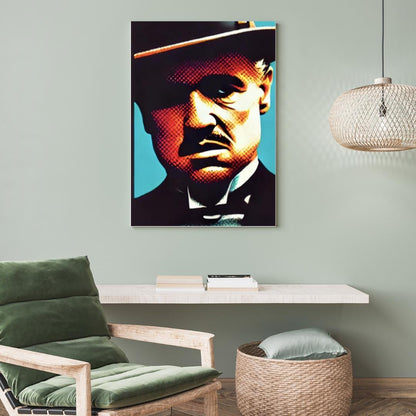 The Godfather Pop Art Poster - Classic Movie Icon Wall Art Decor - Social Canvas