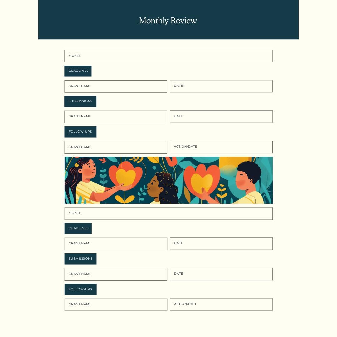 Non-Profit Planner | Fundraising, Grant Tracking & Organizational Management Guide - Social Canvas