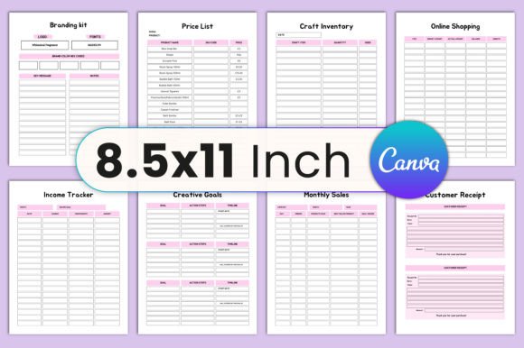 2025 Craft Business Planner – Editable Canva Template for Handmade Entrepreneurs - Social Canvas