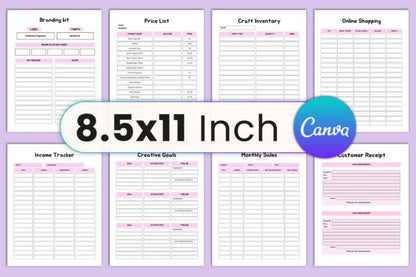 2025 Craft Business Planner – Editable Canva Template for Handmade Entrepreneurs - Social Canvas
