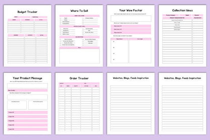2025 Craft Business Planner – Editable Canva Template for Handmade Entrepreneurs - Social Canvas