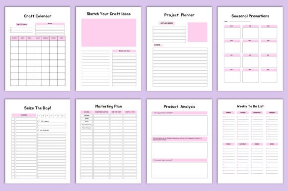 2025 Craft Business Planner – Editable Canva Template for Handmade Entrepreneurs - Social Canvas